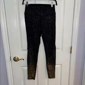 Black and Gold Speckled Leggings